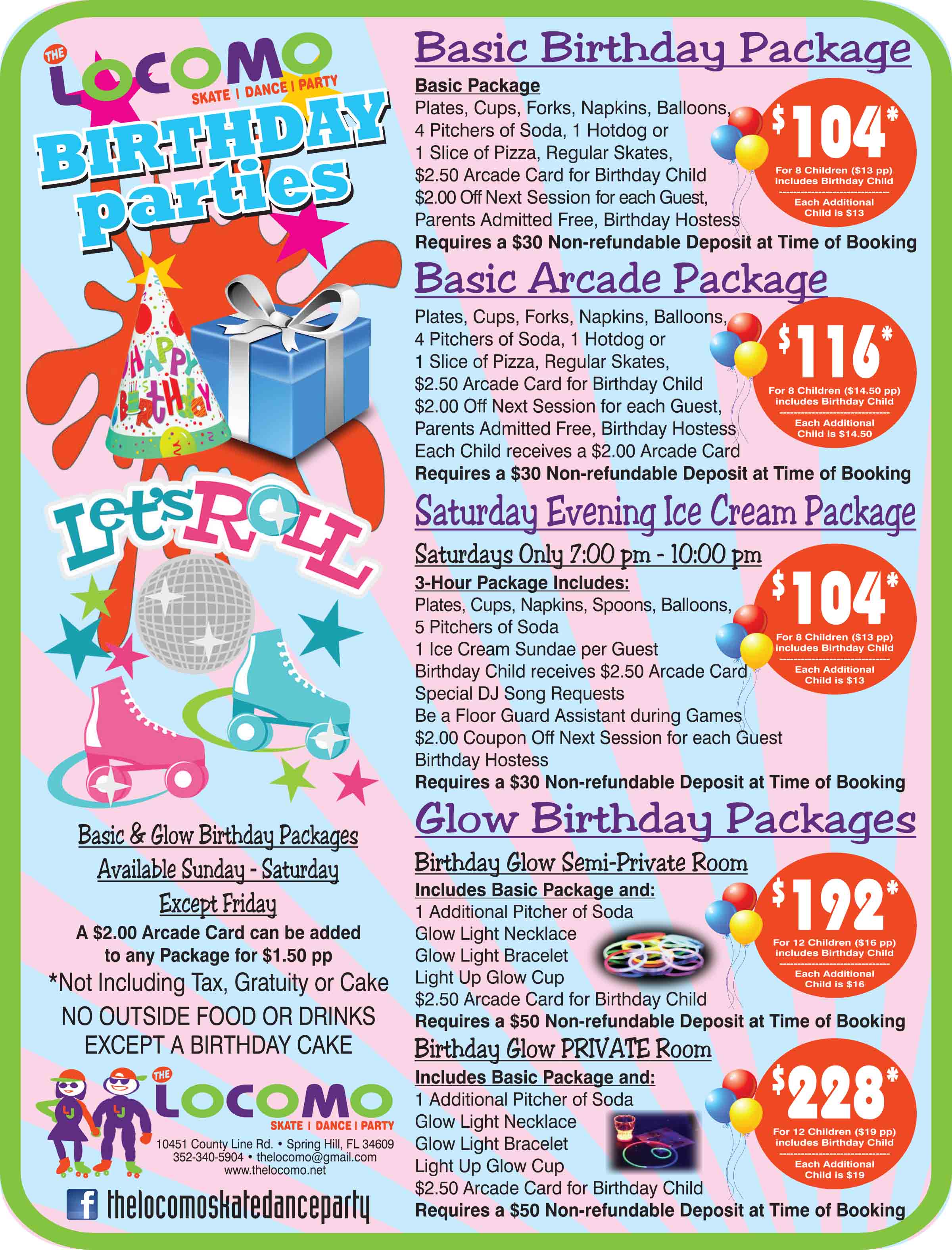The Locomo Party Packages