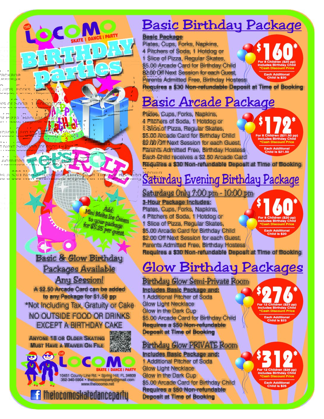 Locomo 5 Birthday Packages Flyer